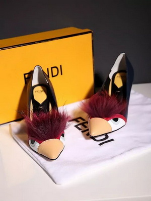 Fendi Shallow mouth kitten heel Shoes Women--002